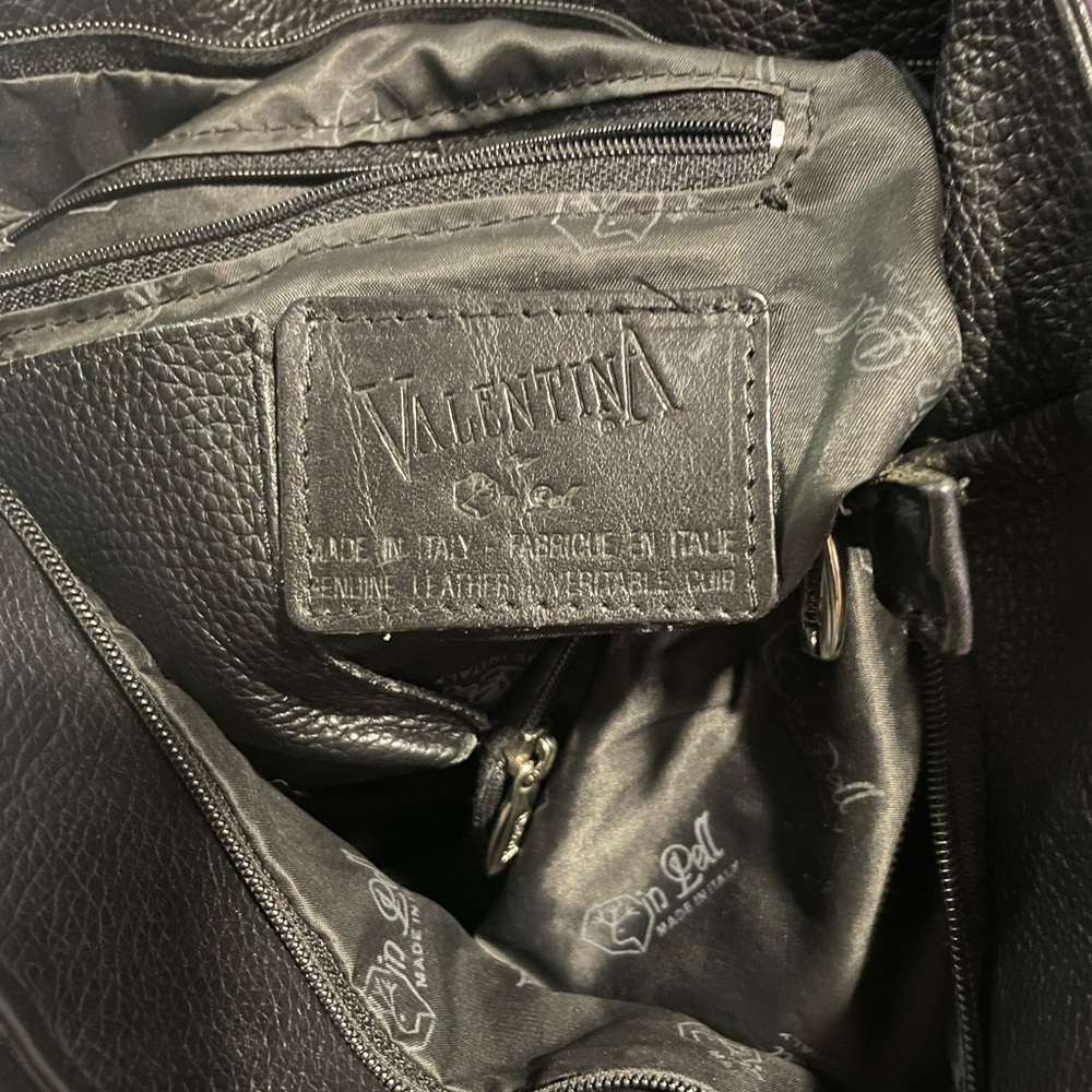 Valentina Black Leather Tote Bag - Picture 8 of 8